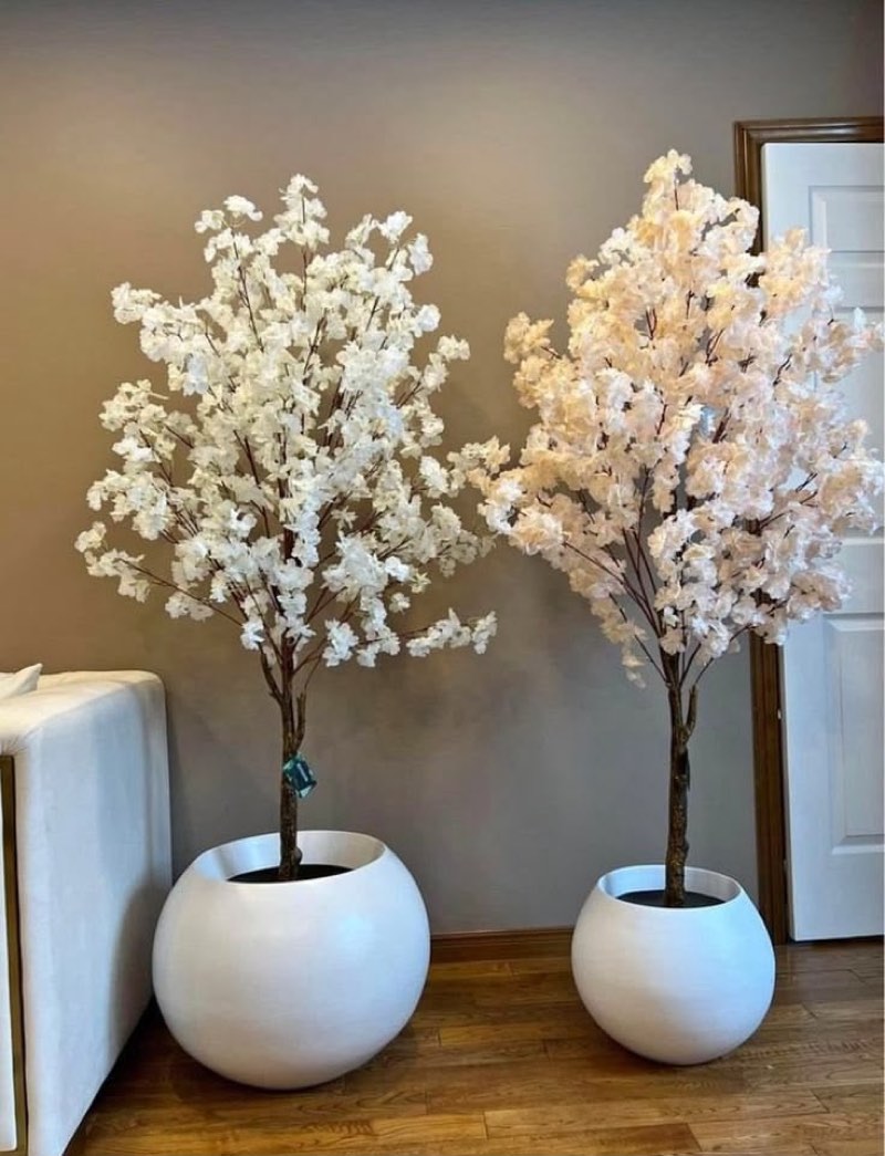 White blossom artificial trees by Afloraa