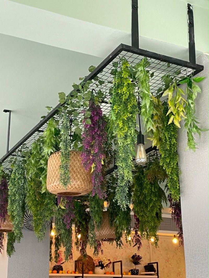 Artificial greenery installation by Afloraa